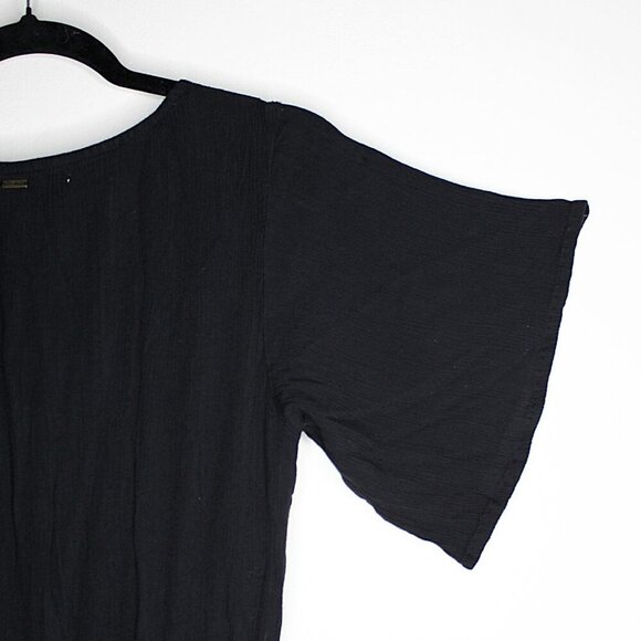 O'NEILL Dress Women's Size Small Black Maxi Layered Flutter Sleeve Tie Waist - Picture 10 of 12